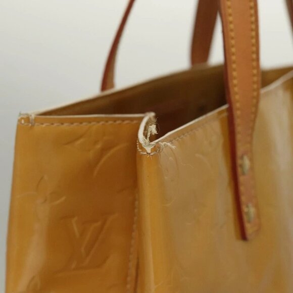 LOUIS VUITTON Monogram Vernis Reade MM Hand Bag Beige - Picture 12 of 16